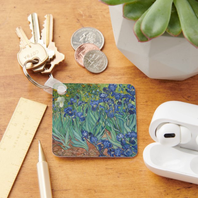Irises by Vincent Van Gogh Keychain (Desk)