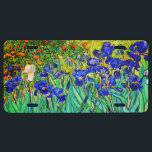 Irises by Vincent Van Gogh License Plate<br><div class="desc">Vincent Van Gogh Irises . Painted in 1889 it is one of the painting he created in Saint Paul-de-Mausole asylum in Saint-Rémy-de-Provence in France. It is an oil painting. This fine art landscape oil painting depicts a field of iris flower plants. Vincent Van Gogh was a famous artist. He was...</div>