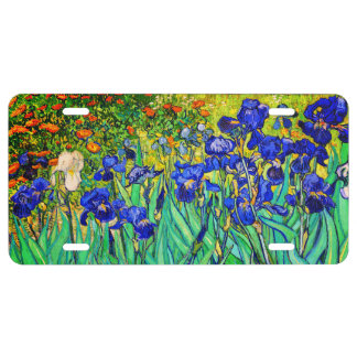 Irises by Vincent Van Gogh License Plate