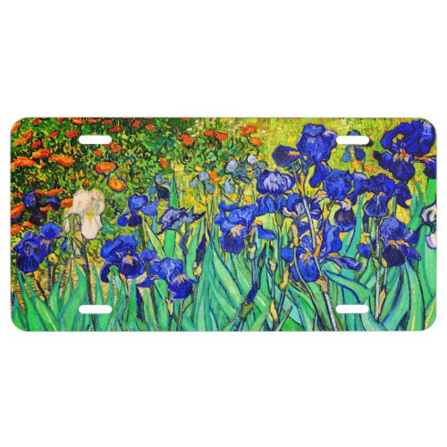 Irises by Vincent Van Gogh License Plate