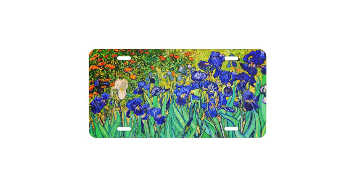 Irises by Vincent Van Gogh License Plate | Zazzle