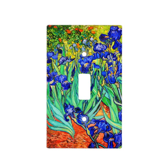 Irises by Vincent Van Gogh Light Switch Cover (Front)