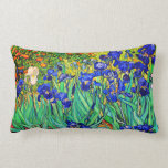 Irises by Vincent Van Gogh Lumbar Pillow<br><div class="desc">Vincent Van Gogh Irises . Painted in 1889 it is one of the painting he created in Saint Paul-de-Mausole asylum in Saint-Rémy-de-Provence in France. It is an oil painting. This fine art landscape oil painting depicts a field of iris flower plants. Vincent Van Gogh was a famous artist. He was...</div>