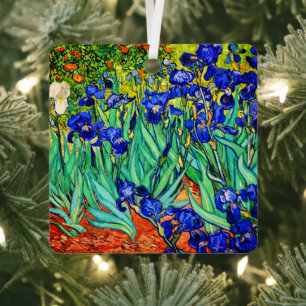 Irises by Vincent Van Gogh Metal Ornament