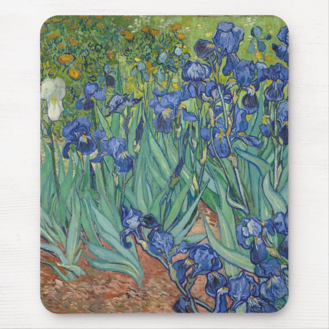 Irises by Vincent Van Gogh  Mouse Pad (Front)