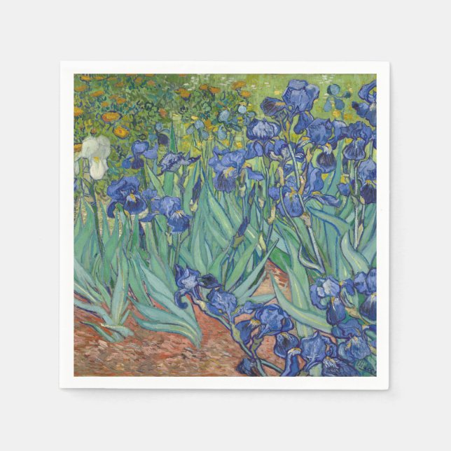 Irises by Vincent Van Gogh Napkins (Front)
