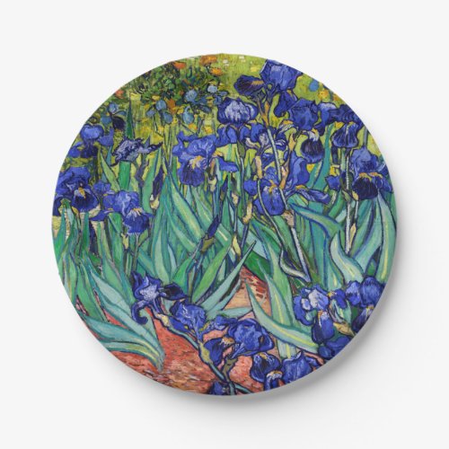 Irises by Vincent van Gogh Paper Plates