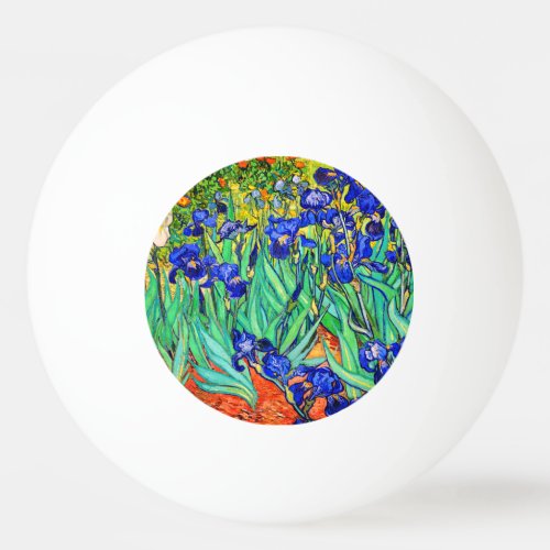 Irises by Vincent Van Gogh Ping Pong Ball