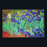 Irises by Vincent Van Gogh Placemat<br><div class="desc">Vincent Van Gogh Irises . Painted in 1889 it is one of the painting he created in Saint Paul-de-Mausole asylum in Saint-Rémy-de-Provence in France. It is an oil painting. This fine art landscape oil painting depicts a field of iris flower plants. Vincent Van Gogh was a famous artist. He was...</div>