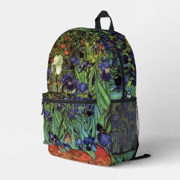 Irises By Vincent Van Gogh Printed Backpack by VanGogh_Gallery at Zazzle