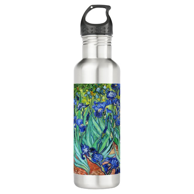 Irises By Vincent Van Gogh Stainless Steel Water Bottle (Front)