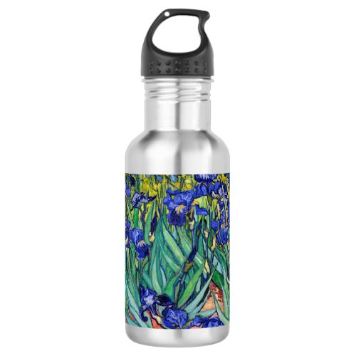 Irises by Vincent van Gogh Stainless Steel Water Bottle