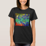 Irises by Vincent Van Gogh T-Shirt<br><div class="desc">Vincent Van Gogh Irises . Painted in 1889 it is one of the painting he created in Saint Paul-de-Mausole asylum in Saint-Rémy-de-Provence in France. It is an oil painting. This fine art landscape oil painting depicts a field of iris flower plants. Vincent Van Gogh was a famous artist. He was...</div>