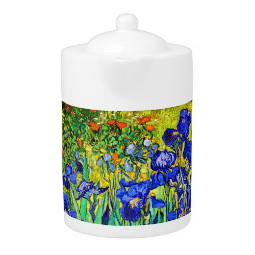 Irises by Vincent Van Gogh Teapot