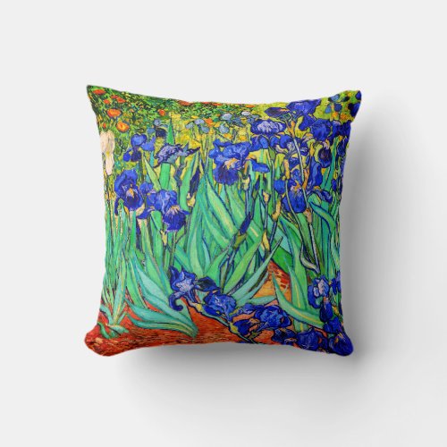 Irises by Vincent Van Gogh Throw Pillow