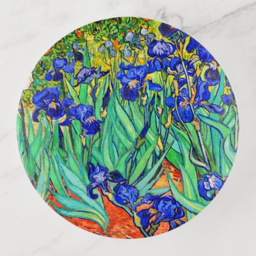 Irises by Vincent Van Gogh Trinket Tray