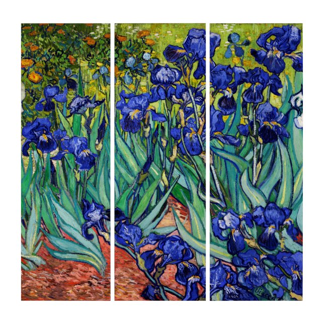 Irises by Vincent van Gogh Triptych (Front)