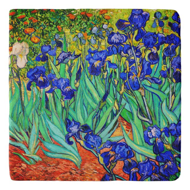 Irises by Vincent Van Gogh Trivet (Front)