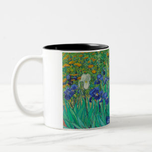 Irises by Vincent van Gogh Two-Tone Coffee Mug