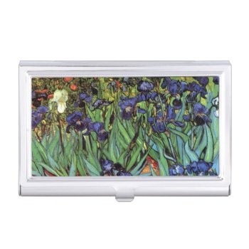 Irises By Vincent Van Gogh  Vintage Garden Art Business Card Case by VanGogh_Gallery at Zazzle