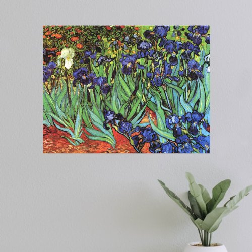 Irises by Vincent van Gogh Vintage Garden Art Canvas Print