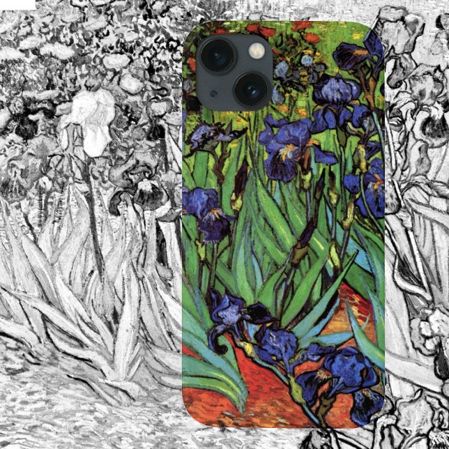 Irises by Vincent van Gogh, Vintage Garden Art Case-Mate iPhone Case (Creator Uploaded)