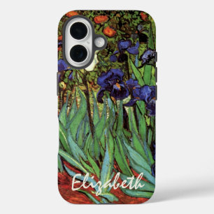 Irises by Vincent van Gogh, Vintage Garden Art iPhone 16 Case