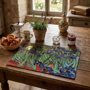 Irises by Vincent van Gogh, Vintage Garden Art Cloth Placemat