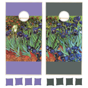 Irises by Vincent van Gogh, Vintage Garden Art Cornhole Set