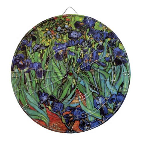 Irises by Vincent van Gogh Vintage Garden Art Dartboard