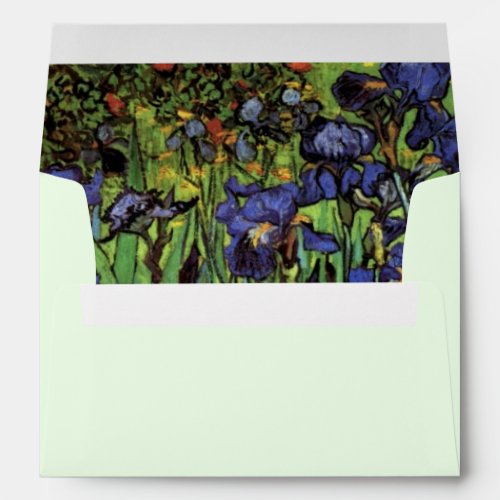 Irises by Vincent van Gogh Vintage Garden Art Envelope