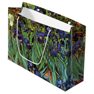 Irises by Vincent van Gogh, Vintage Garden Art Large Gift Bag