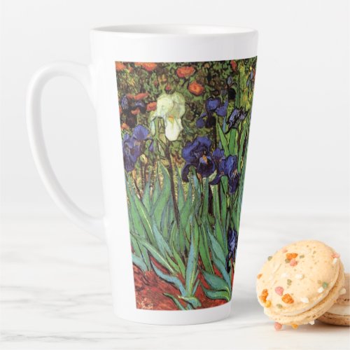 Irises by Vincent van Gogh Vintage Garden Art Latte Mug