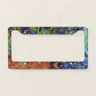 Irises by Vincent van Gogh, Vintage Garden Art License Plate Frame