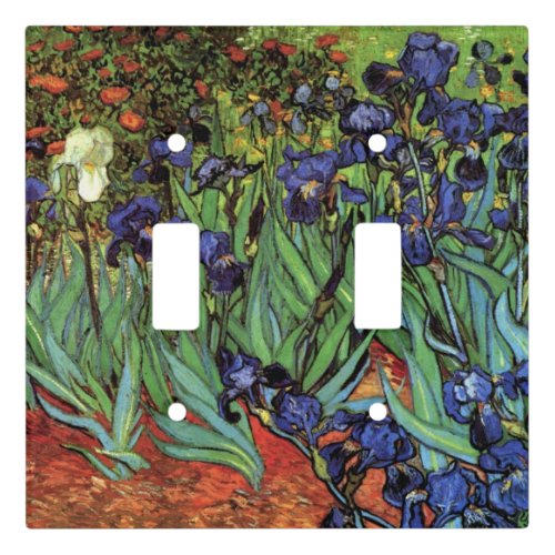Irises by Vincent van Gogh Vintage Garden Art Light Switch Cover