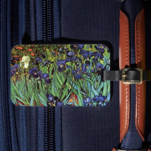 Irises by Vincent van Gogh Vintage Garden Art Luggage Tag