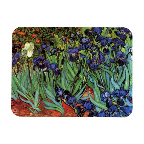 Irises by Vincent van Gogh Vintage Garden Art Magnet