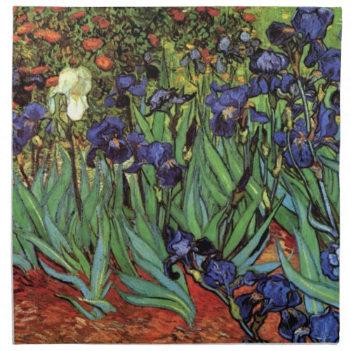 Irises by Vincent van Gogh Vintage Garden Art Napkin