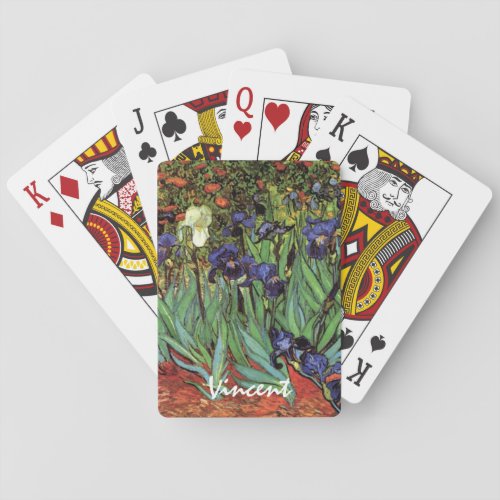 Irises by Vincent van Gogh Vintage Garden Art Poker Cards