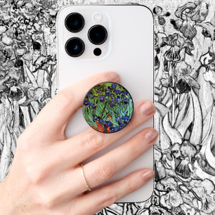 Irises by Vincent van Gogh, Vintage Garden Art PopSocket