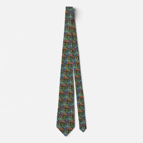 Irises by Vincent van Gogh Vintage Garden Art Tie