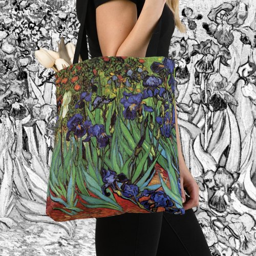 Irises by Vincent van Gogh Vintage Garden Art Tote Bag