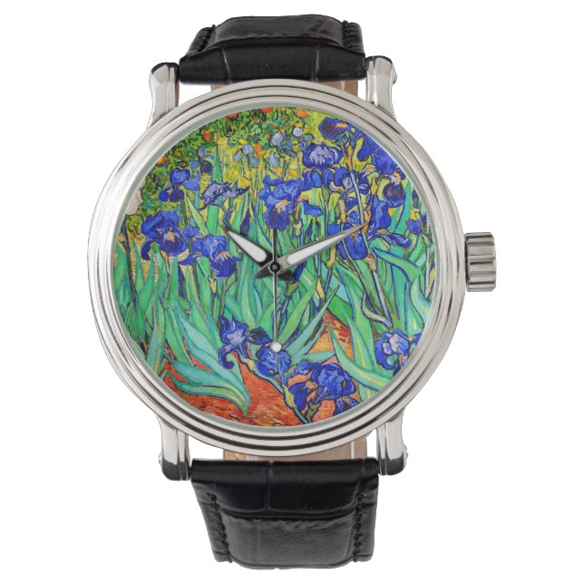 Irises by Vincent Van Gogh Watch (Front)