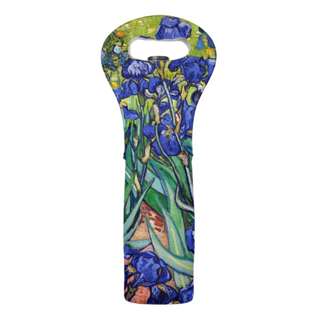 Irises by Vincent van Gogh Wine Bag (Front)