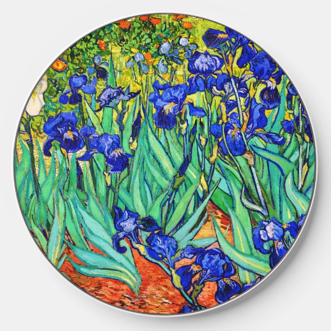 Irises by Vincent Van Gogh Wireless Charger (Front)