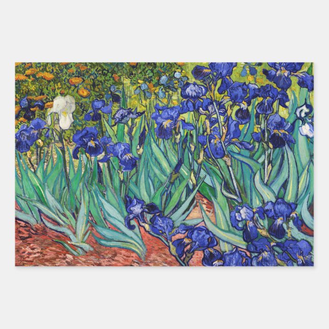 Irises by Vincent van Gogh Wrapping Paper Sheets (Front)