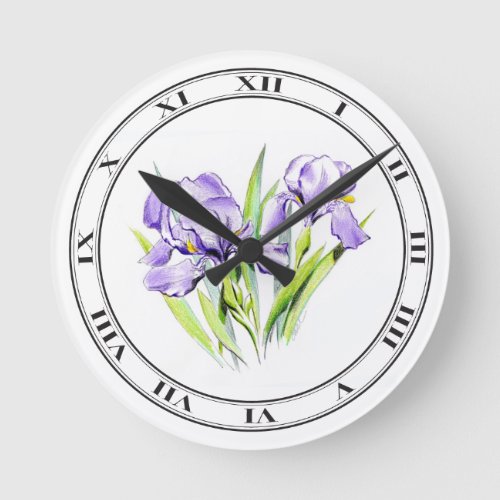 Irises Clock