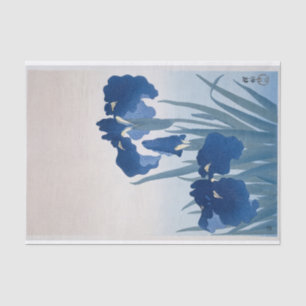 Irises (Dark Blue) by Ohara Koson Tissue Paper