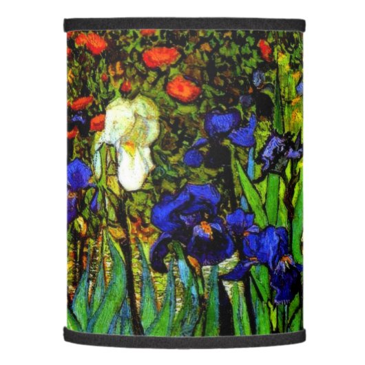 Irises, famous artwork by Van Gogh, Lamp Shade (Left)