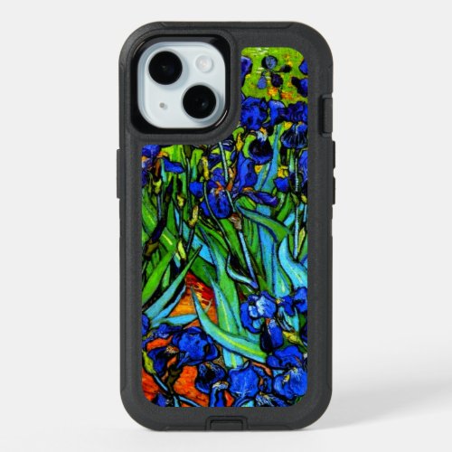 Irises famous artwork by Van Gogh iPhone 15 Case